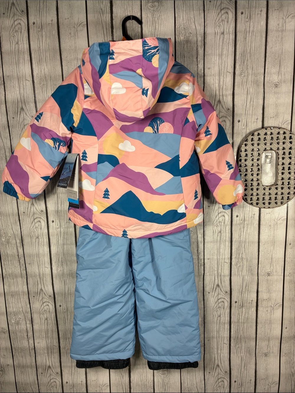Iceburg Outerwear Mountain Print Winter Jacket & Snow Overalls/Pants Set Size 4T - Picture 9 of 12